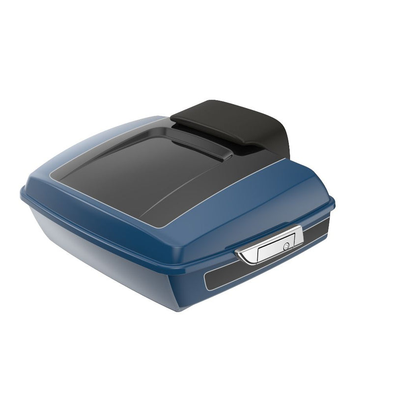 Advanblack Custom Two Tone Chopped Rear Tour Trunk Pack For '97-'26 Harley Touring