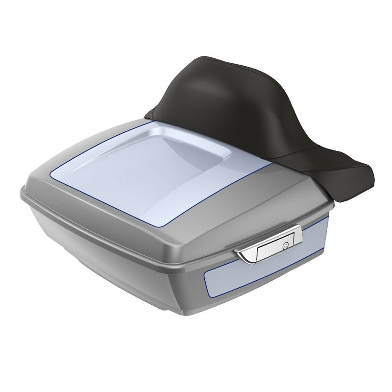Advanblack Custom Two Tone King Rear Tour Trunk Pack For '97-'26 Harley Touring