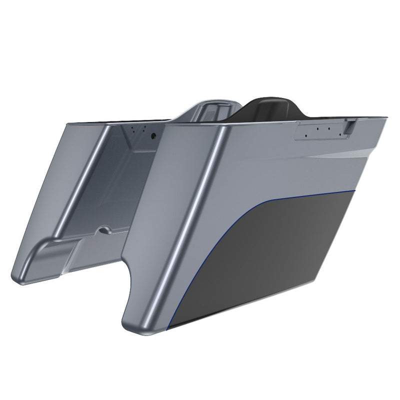 Advanblack Road King Style Two Tone 4.5'' Stretched Saddlebag Bottoms for 2014-2023 Harley Davidson Touring