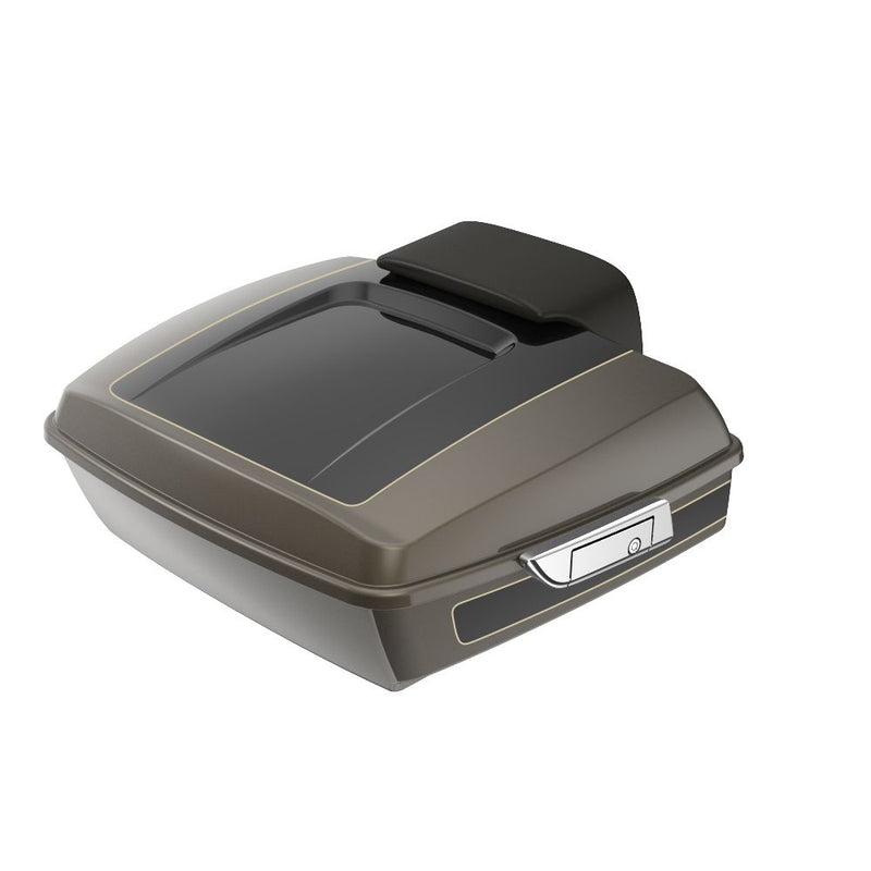 Advanblack Custom Two Tone Chopped Rear Tour Trunk Pack For '97-'26 Harley Touring