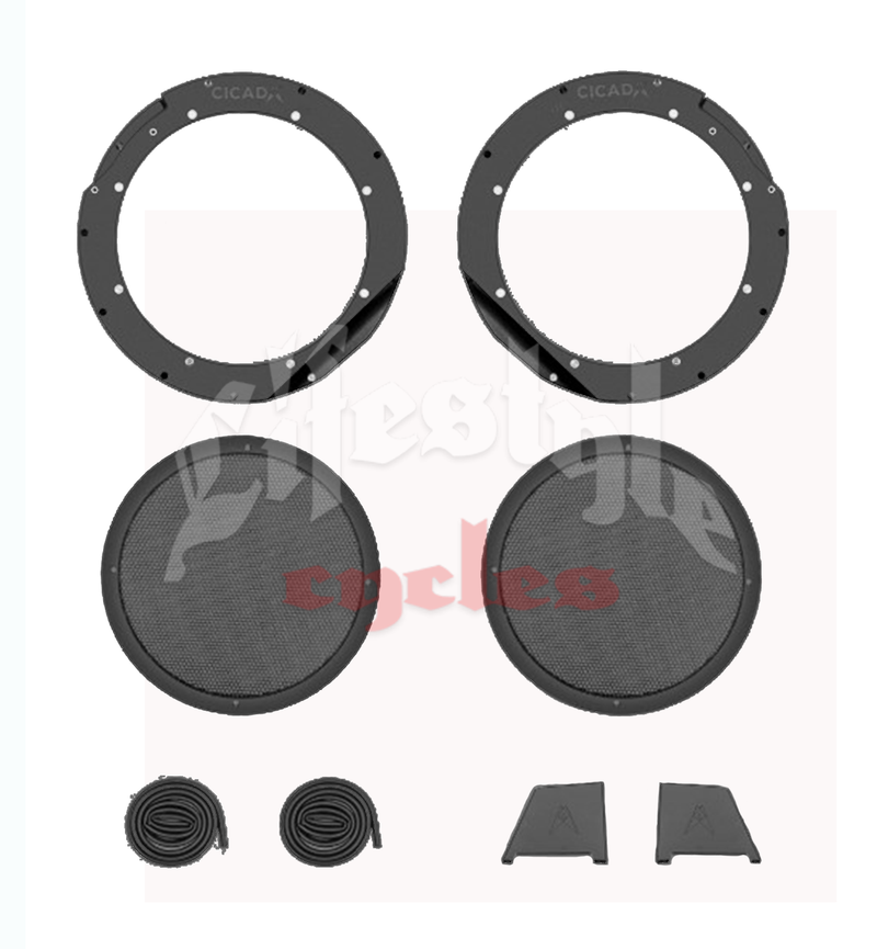 CICADA AUDIO H-D® 24HDRING10 H-D® 2024+ 10-inch Mid-Bass Ring and Grills – Matched Pair