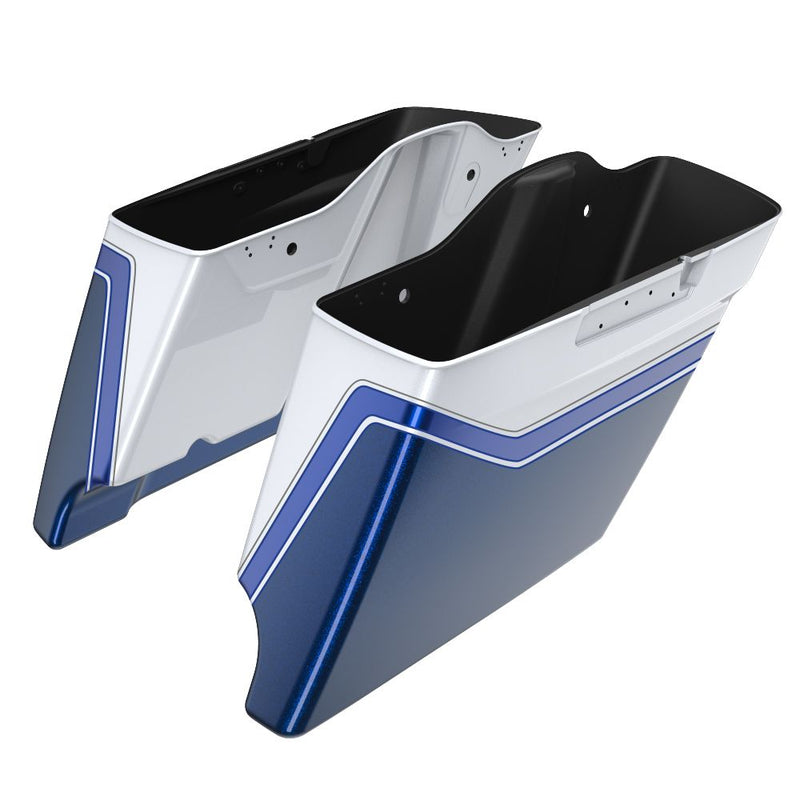 Advanblack Custom Two Tone 4.5'' Stretched Saddlebag Bottoms for 2014-2023 Harley Davidson Touring
