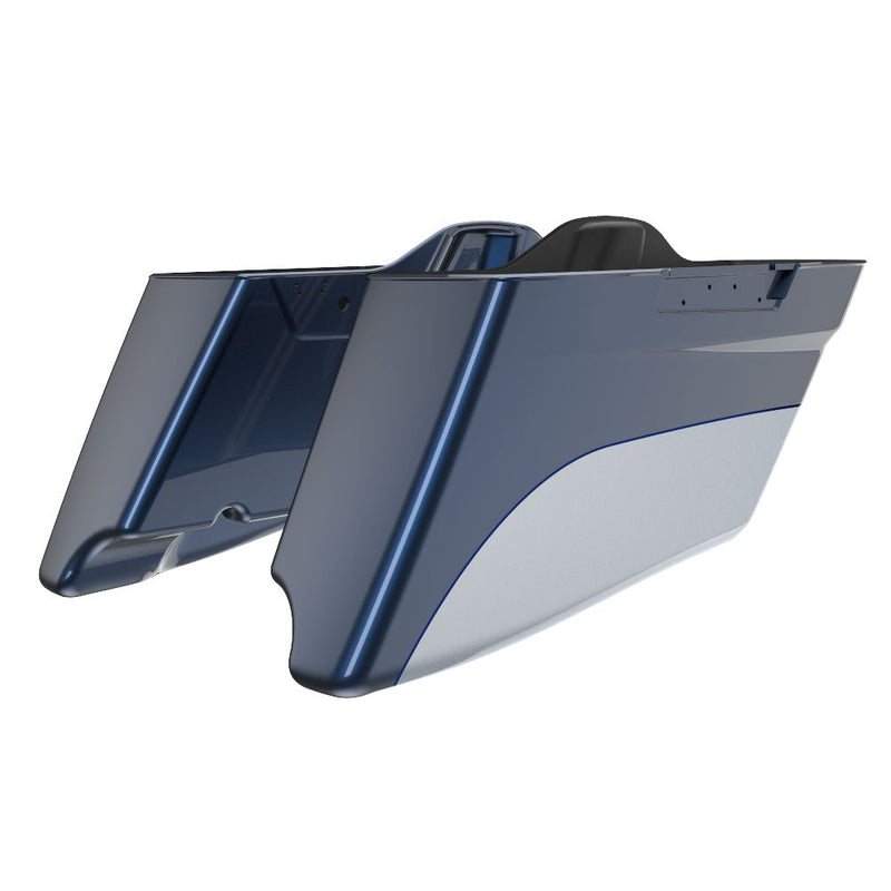Advanblack Road King Style Two Tone CVO Style Tapered Stretched Saddlebag Bottoms for 2014-2023 Harley Touring