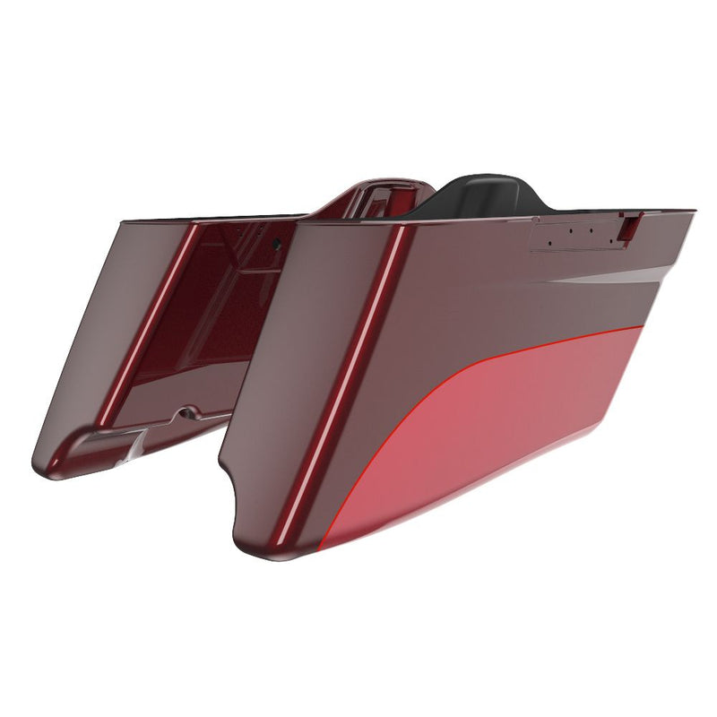 Advanblack Road King Style Two Tone CVO Style Tapered Stretched Saddlebag Bottoms for 2014-2023 Harley Touring