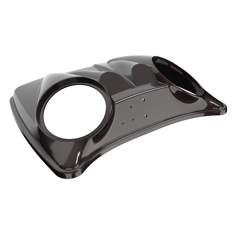 Advanblack Dual 8'' Speaker Lids for Advanblack / OEM Harley Rushmore Razor, Chopped & King Rear Tour Trunk Pack