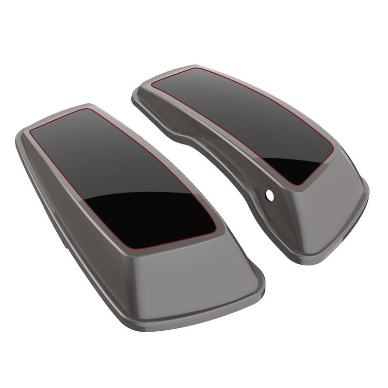 Advanblack Custom Two Tone Standard Normal Saddlebag Lids for 2014-2023 Harley Davidson Touring