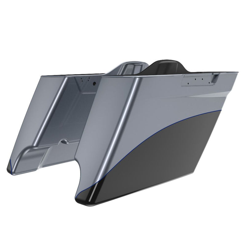 Advanblack Custom Two Tone 4.5'' Stretched Saddlebag Bottoms for 2014-2023 Harley Davidson Touring