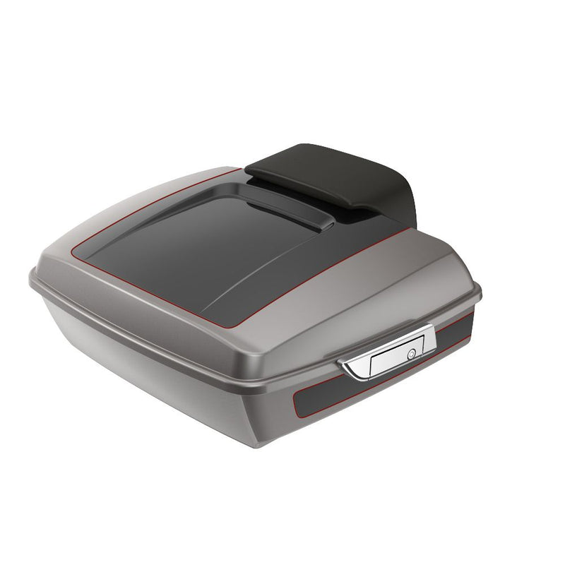 Advanblack Custom Two Tone Chopped Rear Tour Trunk Pack For '97-'26 Harley Touring