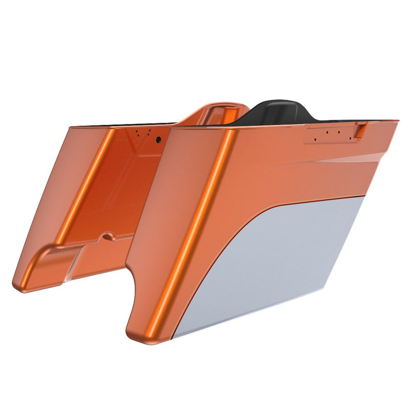 Advanblack Road King Style Two Tone 4.5'' Stretched Saddlebag Bottoms for 2014-2023 Harley Davidson Touring