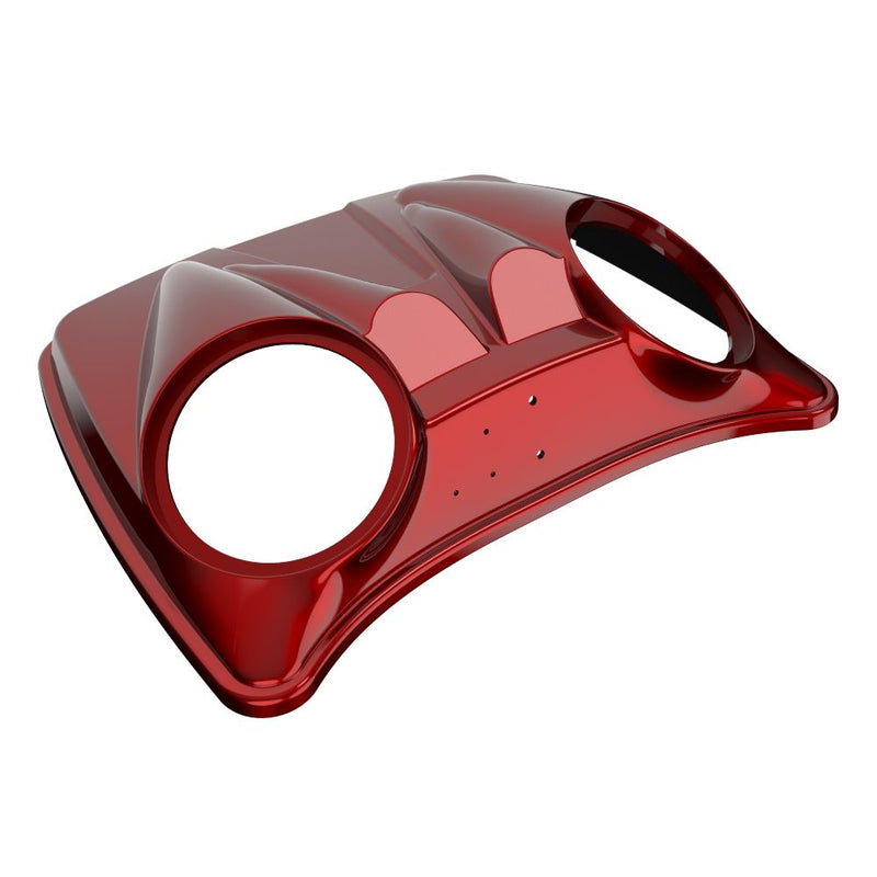 Advanblack Dual 8'' Speaker Lids for Advanblack / OEM Harley Rushmore Razor, Chopped & King Rear Tour Trunk Pack
