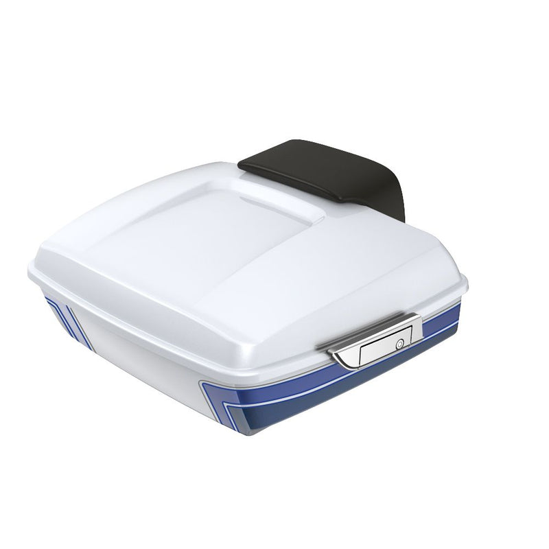 Advanblack Custom Two Tone Chopped Rear Tour Trunk Pack For '97-'26 Harley Touring