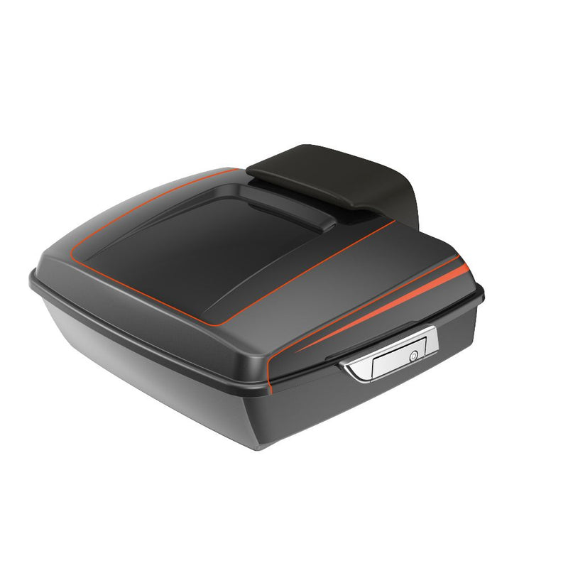 Advanblack Custom Two Tone Chopped Rear Tour Trunk Pack For '97-'26 Harley Touring