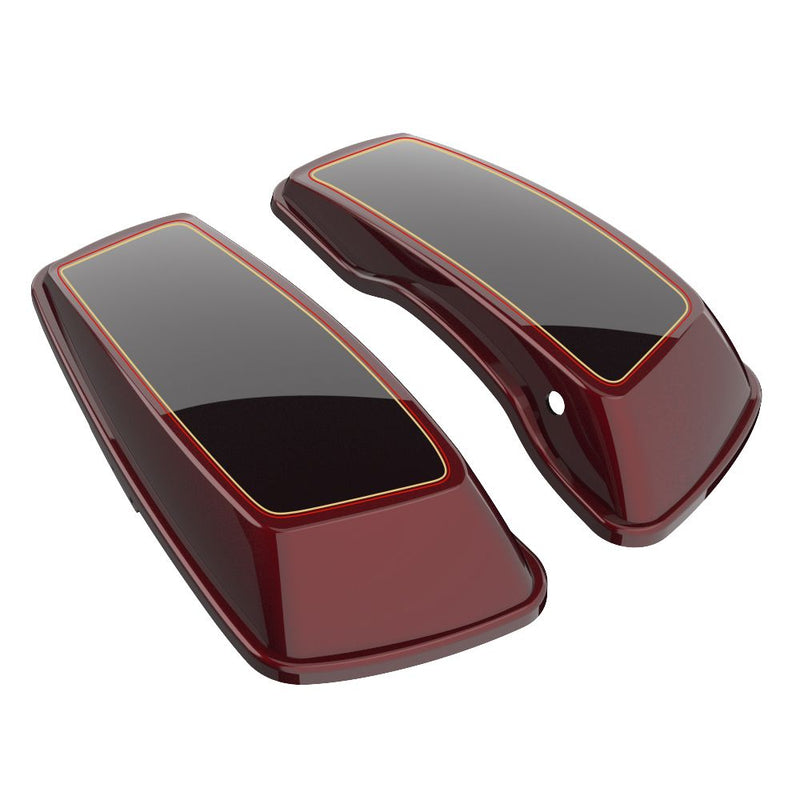Advanblack Custom Two Tone Standard Normal Saddlebag Lids for 2014-2023 Harley Davidson Touring