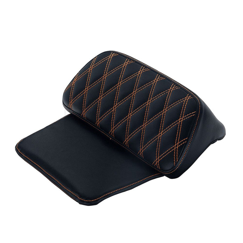 Advanblack Diamond Pattern Stitching Backrest Pad For Rushmore Razor Chopped Rear Tour Trunk Pack