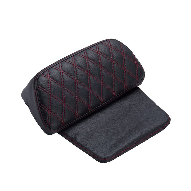 Advanblack Diamond Pattern Stitching Backrest Pad For Rushmore Razor Chopped Rear Tour Trunk Pack
