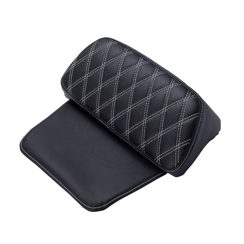 Advanblack Diamond Pattern Stitching Backrest Pad For Rushmore Razor Chopped Rear Tour Trunk Pack