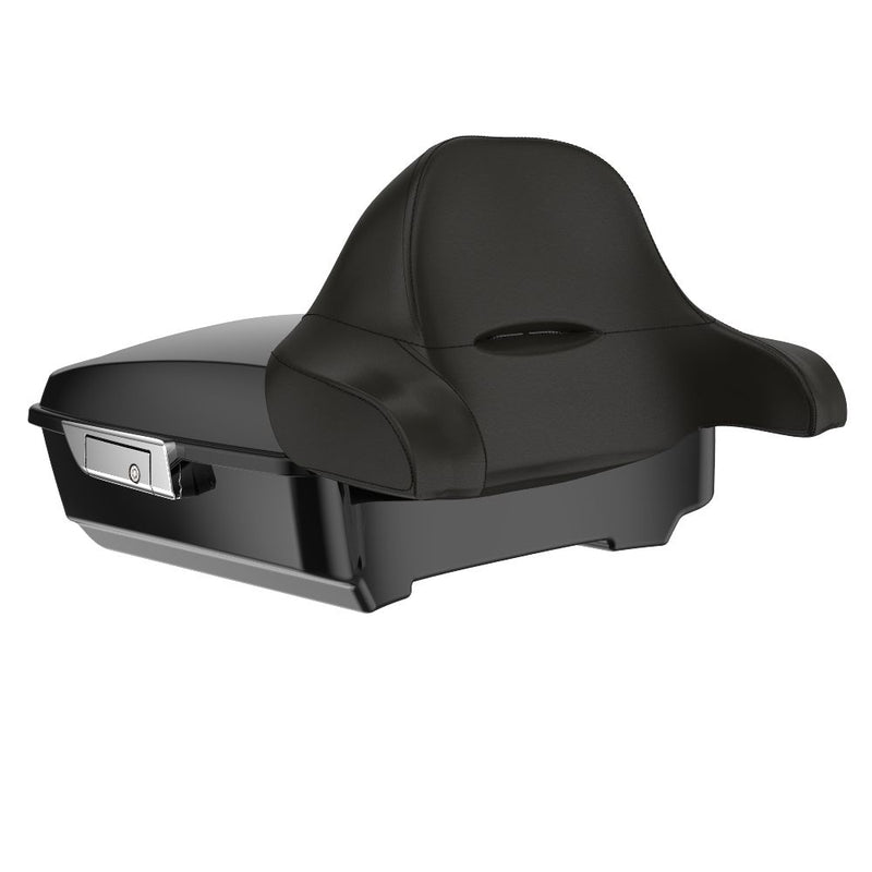 Advanblack Wrap Around Backrest Pad for Razor & Chopped Rear Tour Trunk Pack 2014-later Harley Touring