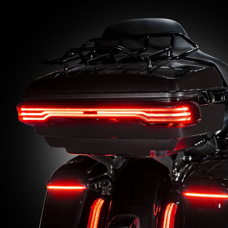Advanblack 'Reaper'' Smoke Rear Tour Trunk Pack LED Running/Brake/Turn Signals Light