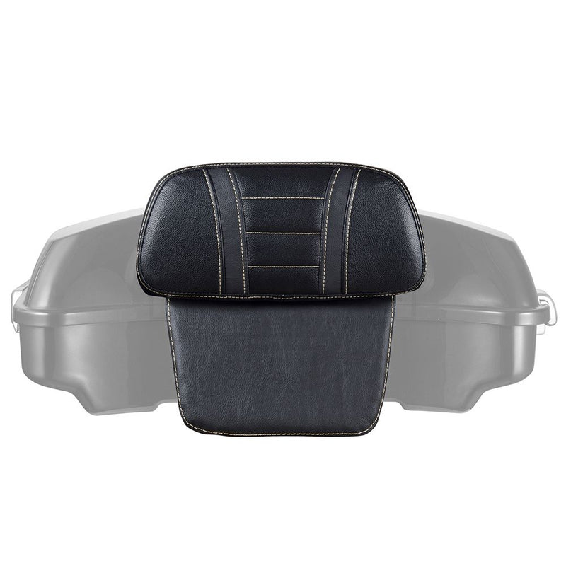 Advanblack Beige Stitching '14 CVO ROAD KING STYLING  Chopped Backrest Pad For Chopped & Razor Rear Tour Trunk Pack