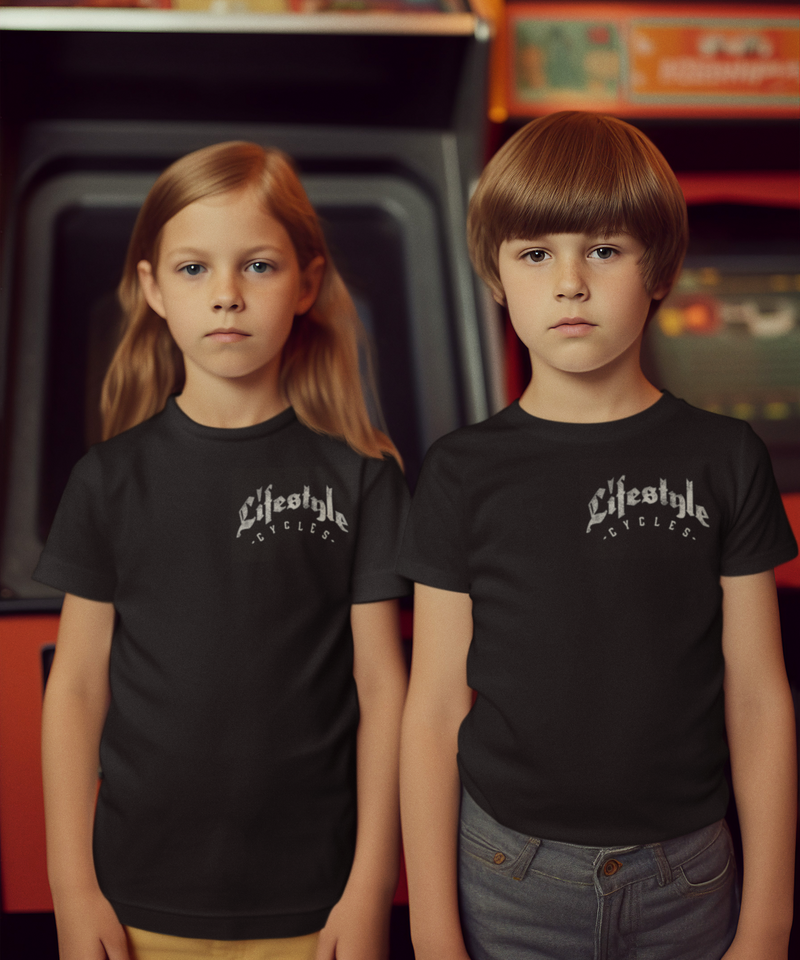 LIFESTYLE CYCLES Youth Gangster Tee Shirt - Black