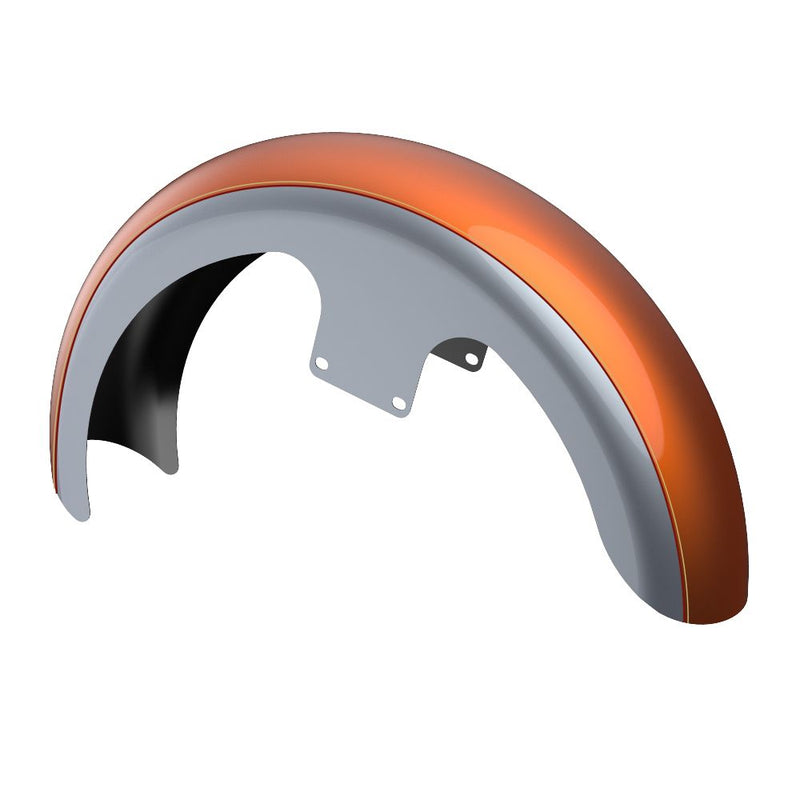 Advanblack Custom Two Tone 19" Reveal Wrapper Hugger Front Fender For '09-'23 Harley Touring