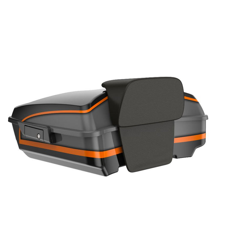 Advanblack APEX RUSHMORE CHOPPED Rear Tour Trunk Pack FOR '97-'25 HARLEY TOURING / SOFTAIL