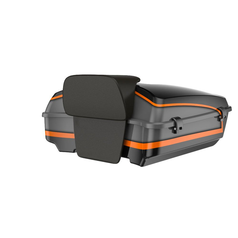 Advanblack APEX RUSHMORE CHOPPED Rear Tour Trunk Pack FOR '97-'25 HARLEY TOURING / SOFTAIL