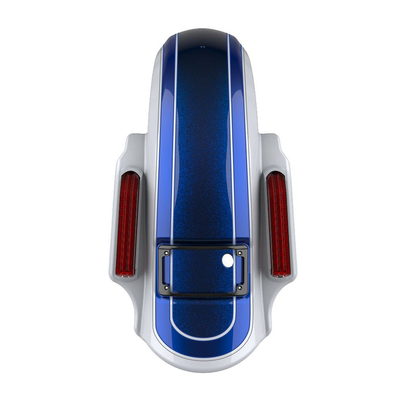 Advanblack Custom Two Tone Dominator Stretched Rear Fender For 2014-2023 Harley Davidson Touring