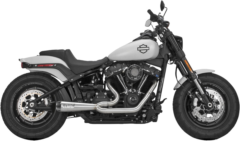 TBR Comp S 2in1 Exhaust Brushed W/Carbon End Cap - '18-'24 SOFTAIL
