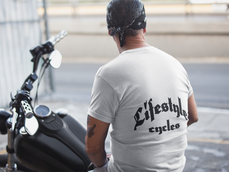 LIFESTYLE CYCLES Mens Distrsessed Gangster Short Sleeve Shirt