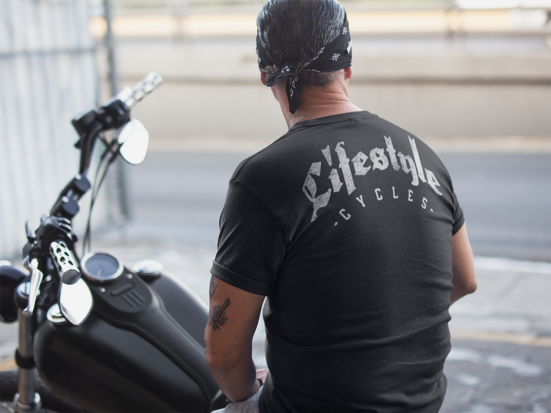 LIFESTYLE CYCLES Mens Distrsessed Gangster Short Sleeve Shirt