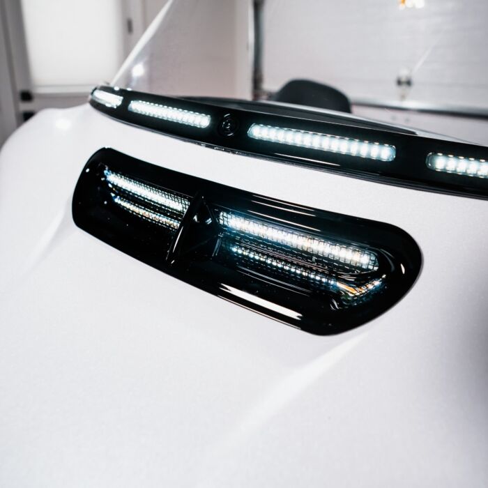 CUSTOM DYNAMICS LED Vent Gloss Black Insert With Black Mesh