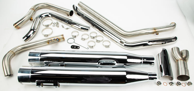 TBR Comp S 2in1 W/Ghost Chrome W/Pol End Cap - '17-'24 TOURING