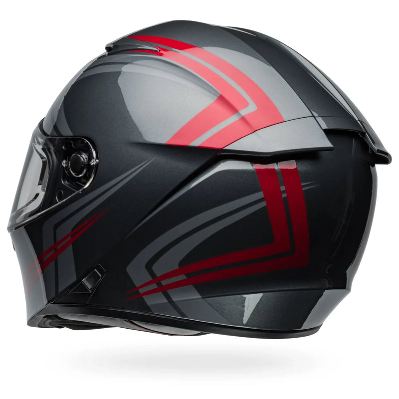 BELL Lithium Jetstream Full Face Helmet - Jetstream Gloss Gray/Candy Red