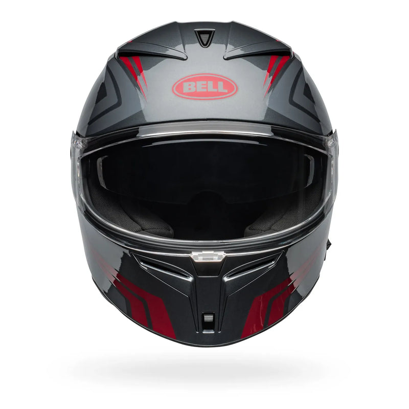 BELL Lithium Jetstream Full Face Helmet - Jetstream Gloss Gray/Candy Red