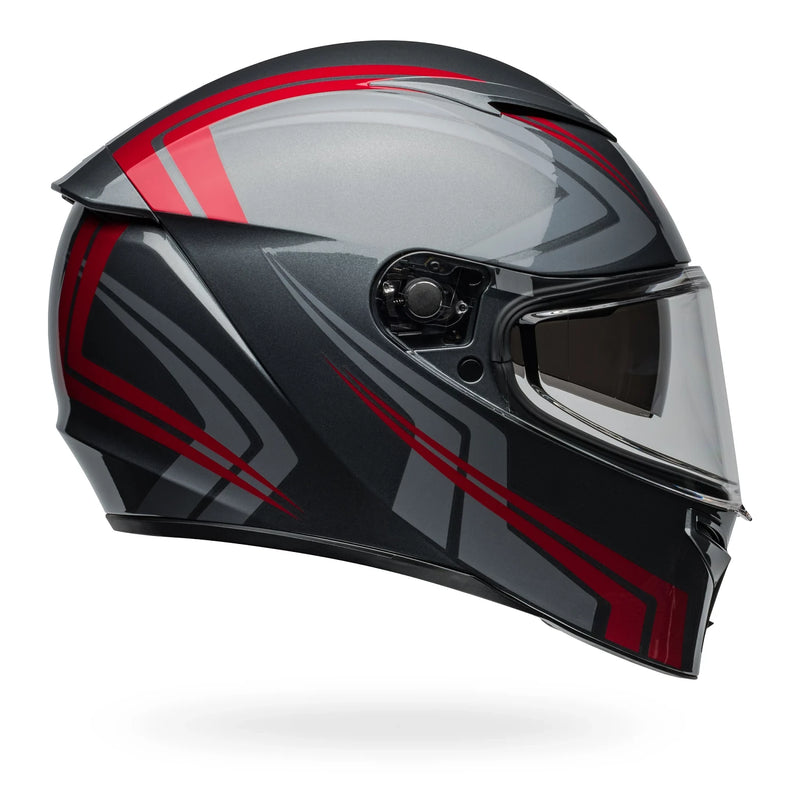 BELL Lithium Jetstream Full Face Helmet - Jetstream Gloss Gray/Candy Red