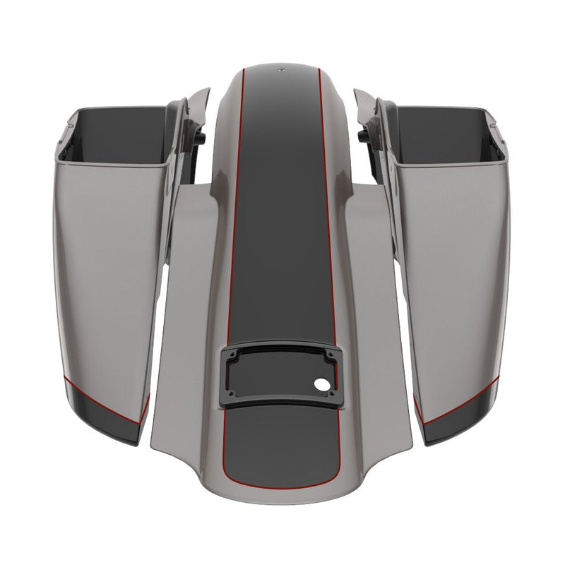 Advanblack Custom Two Tone Bagger Boss Down and Out Bagger Kit For 2009-2023 Harley Touring