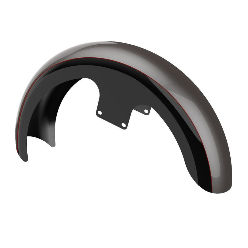 Advanblack Custom Two Tone 19" Reveal Wrapper Hugger Front Fender For '09-'23 Harley Touring