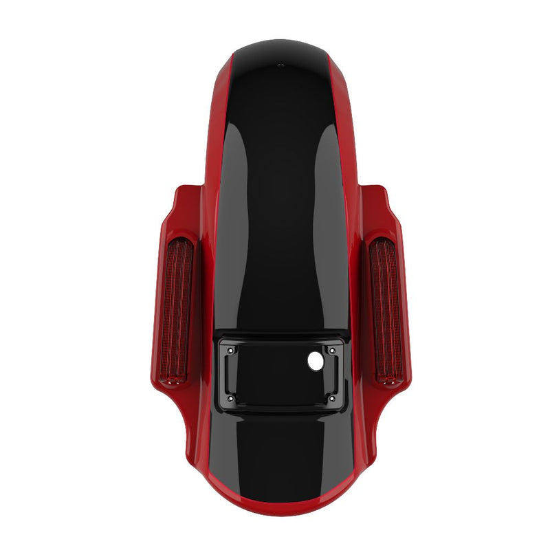 Advanblack Custom Two Tone Dominator Stretched Rear Fender For 2014-2023 Harley Davidson Touring