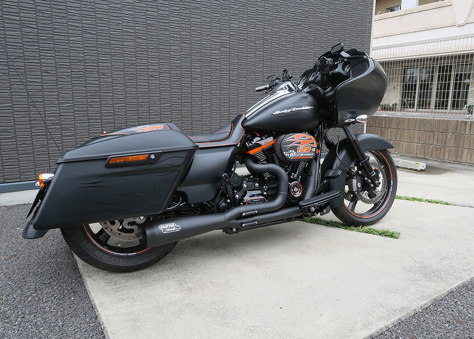 BURNS STAINLESS NhB Exhaust for M8 Baggers — Lifestyle Cycles
