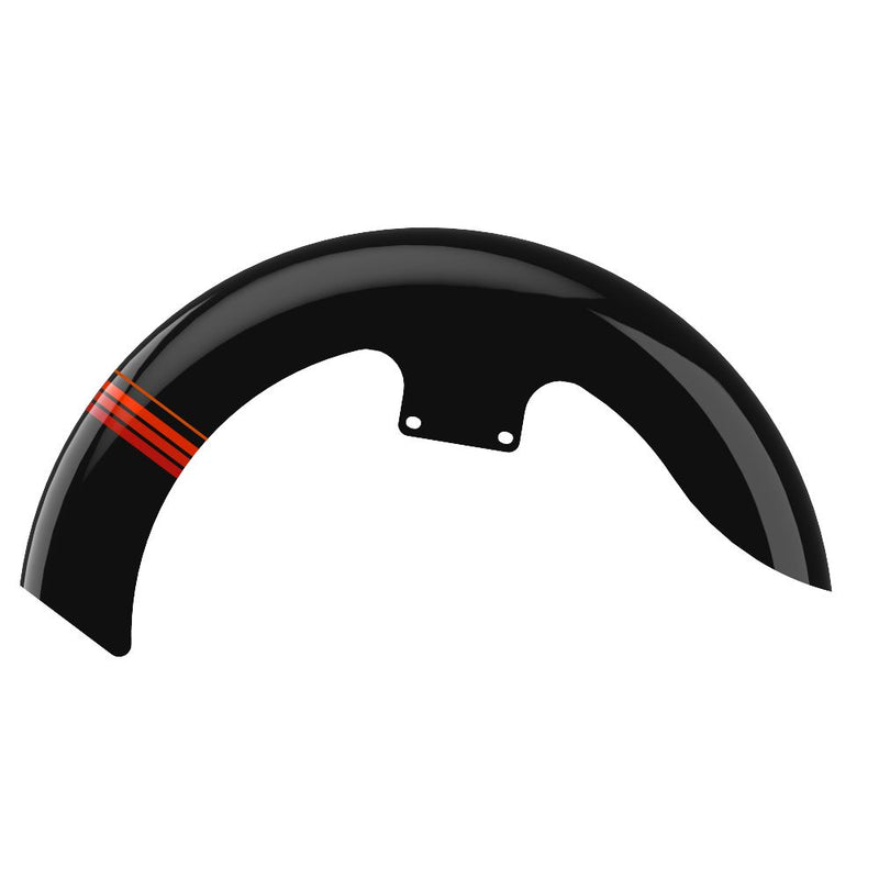 Advanblack Custom Two Tone 19" Reveal Wrapper Hugger Front Fender For '09-'23 Harley Touring