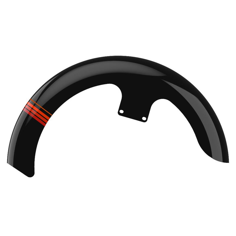 Advanblack Custom Two Tone 21" Reveal Wrapper Hugger Front Fender For '09-'23 Harley Touring