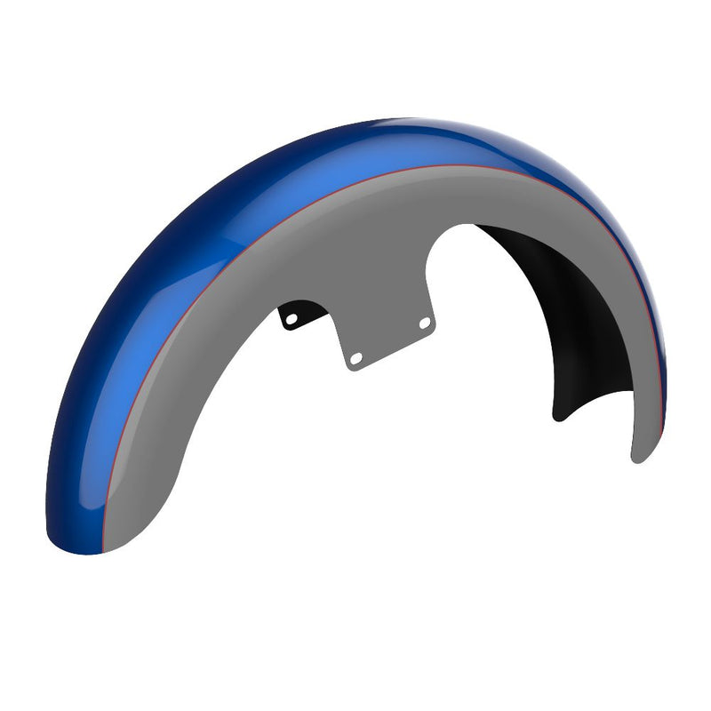 Advanblack Custom Two Tone 21" Reveal Wrapper Hugger Front Fender For '09-'23 Harley Touring