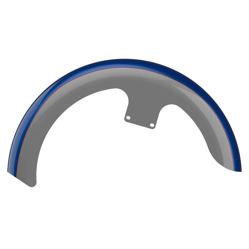 Advanblack Custom Two Tone 21" Reveal Wrapper Hugger Front Fender For '09-'23 Harley Touring