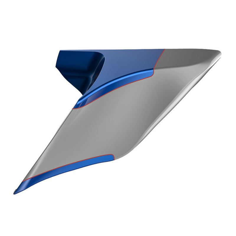 Advanblack Custom Two Tone ABS Stretched Side Cover Panel for 2014-2023 Harley Davidson Touring