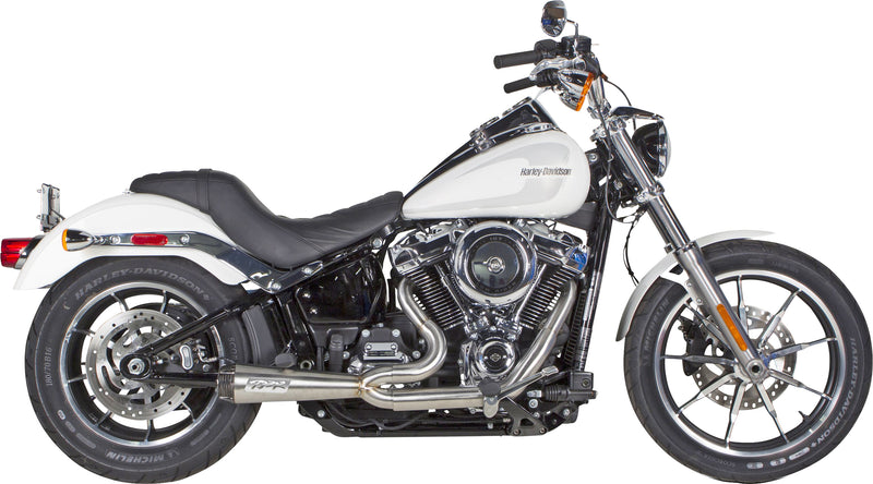 TBR Comp S 2in1 Exhaust Brushed W/Carbon End Cap - '18-'24 SOFTAIL
