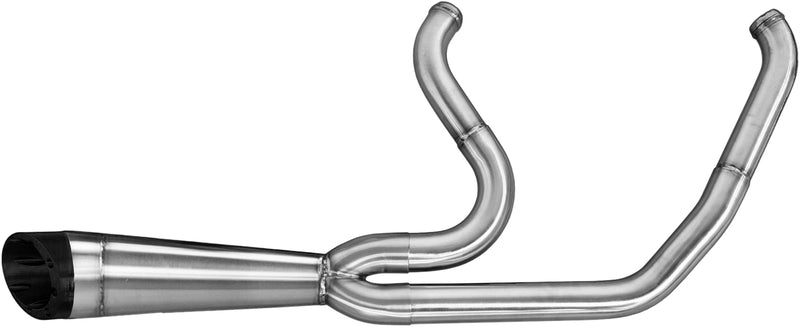 TBR Comp S 2in1 Exhaust W/Turnout Brushed - '18-'24 SOFTAIL