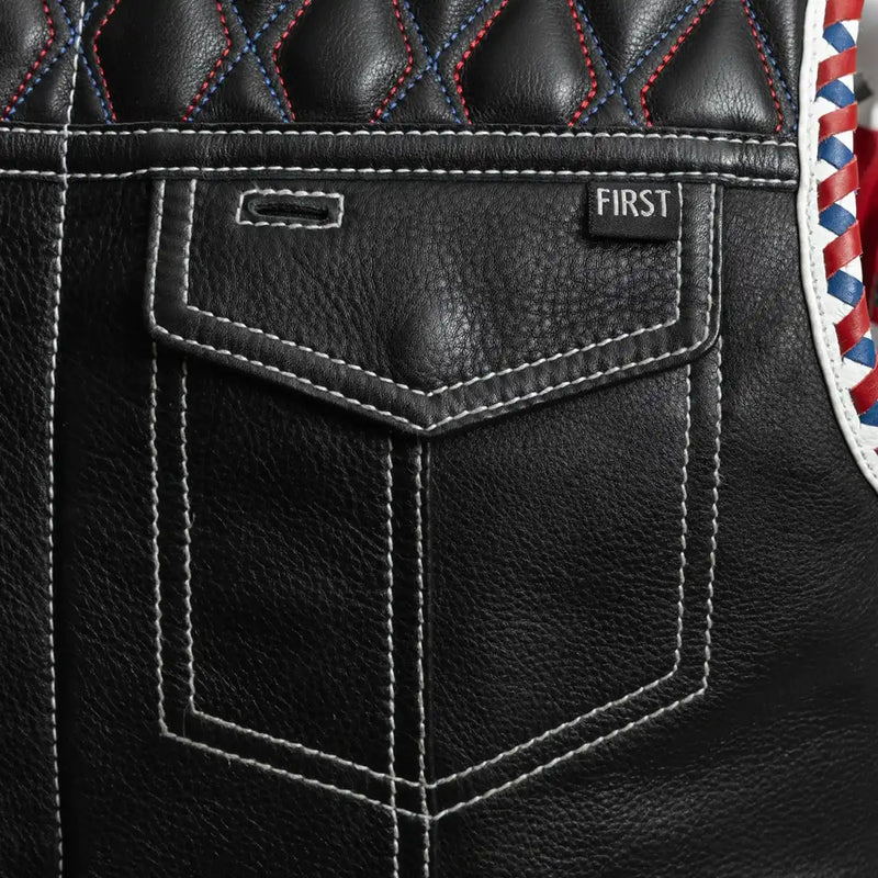 Captain Men's Motorcycle Leather Vest