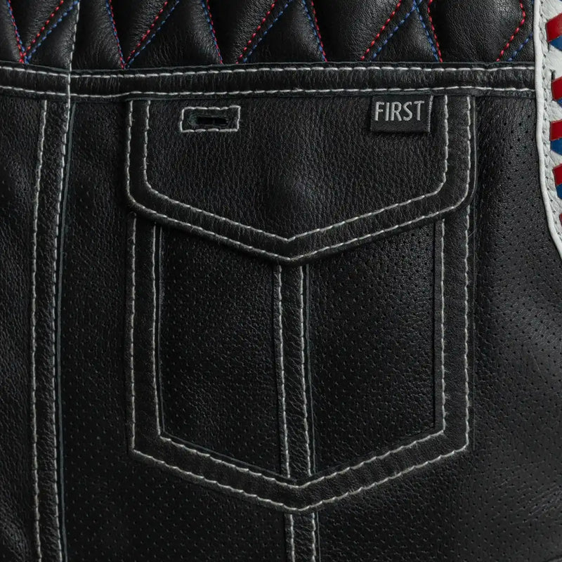 Captain Perforated Men's Motorcycle Leather Vest