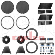 cicada audio 14hdring10 complete 10 inch mid bass woofer saddlebag mounting kit